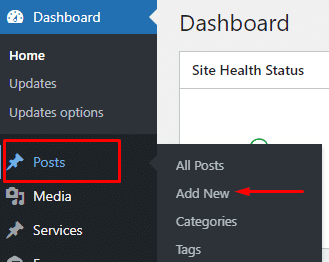 Add New Post to WordPress with Gutenberg - Step 2