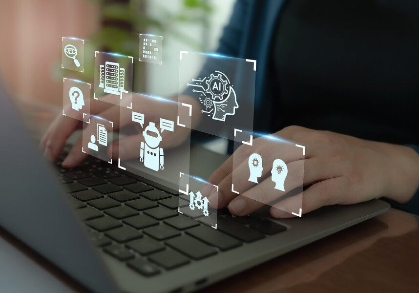 AI Icon on Laptop