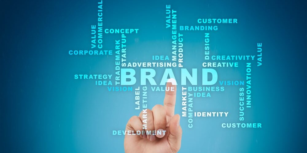 Brand concept on the virtual screen