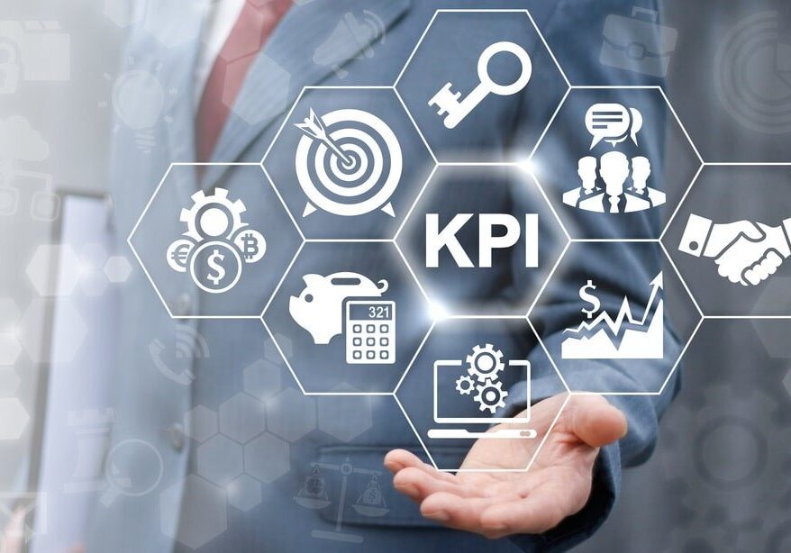 Key performance indicator business plan web computer concept