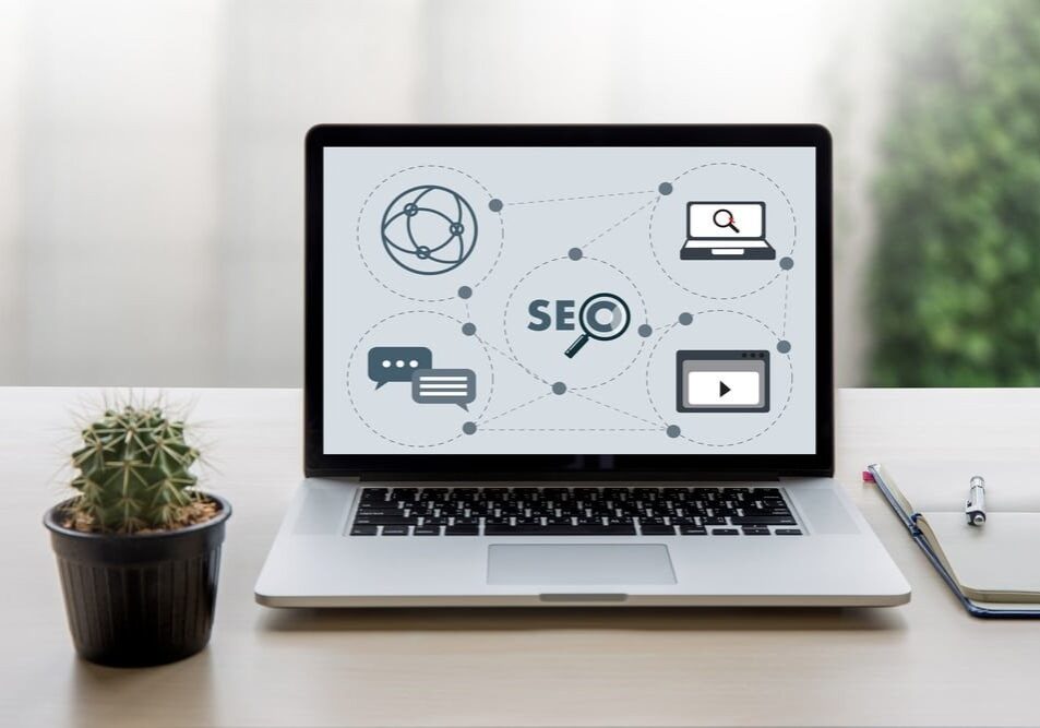 SEO concept on the laptop
