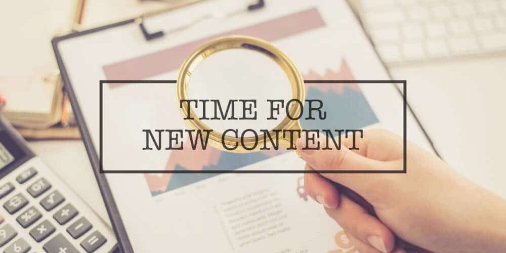 Time for New Content