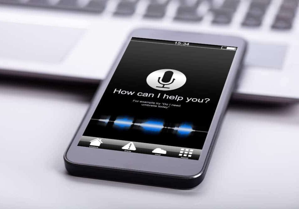 Smart Phone using voice search to help