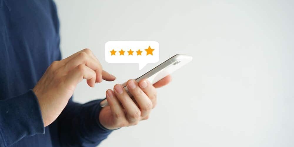 Customer leaving 5 star review