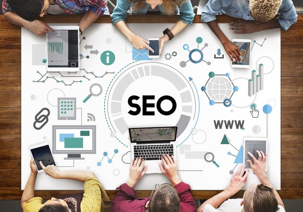 Business Meeting discussing SEO