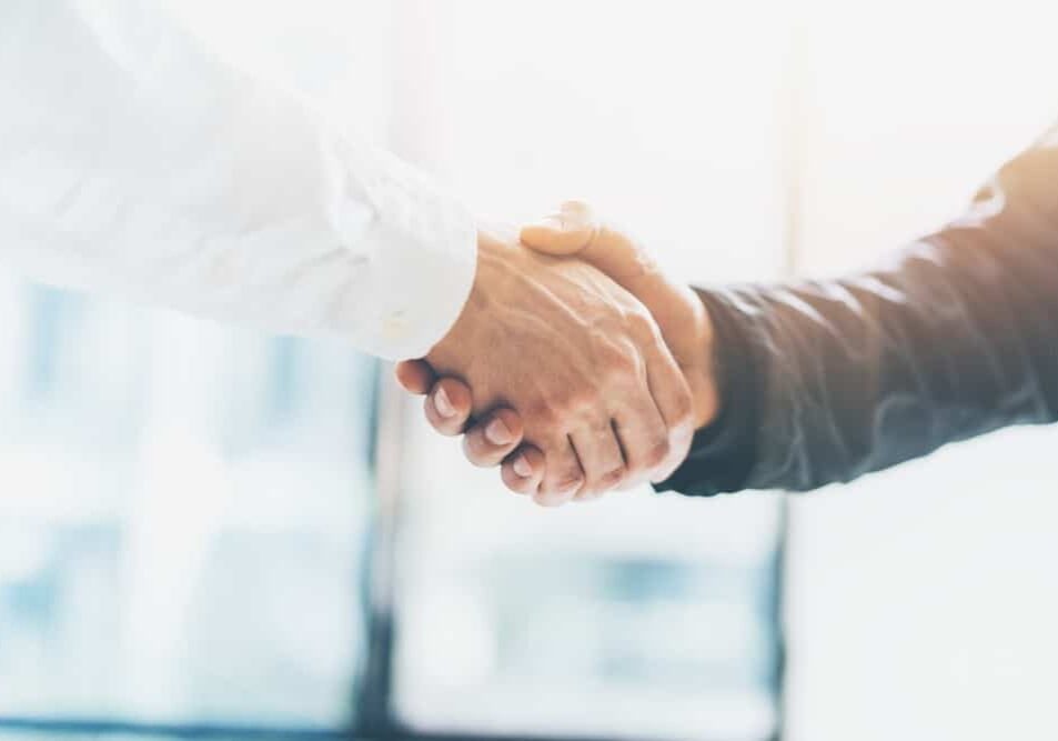 Business partnership meeting